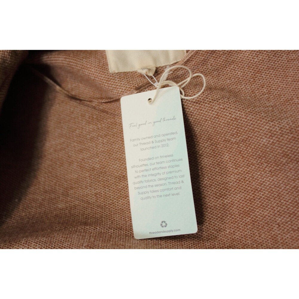 Thread & Supply KENZIE COAT 1 Button Cashmere Blend Tan Sz S New With Tags - Picture 9 of 10